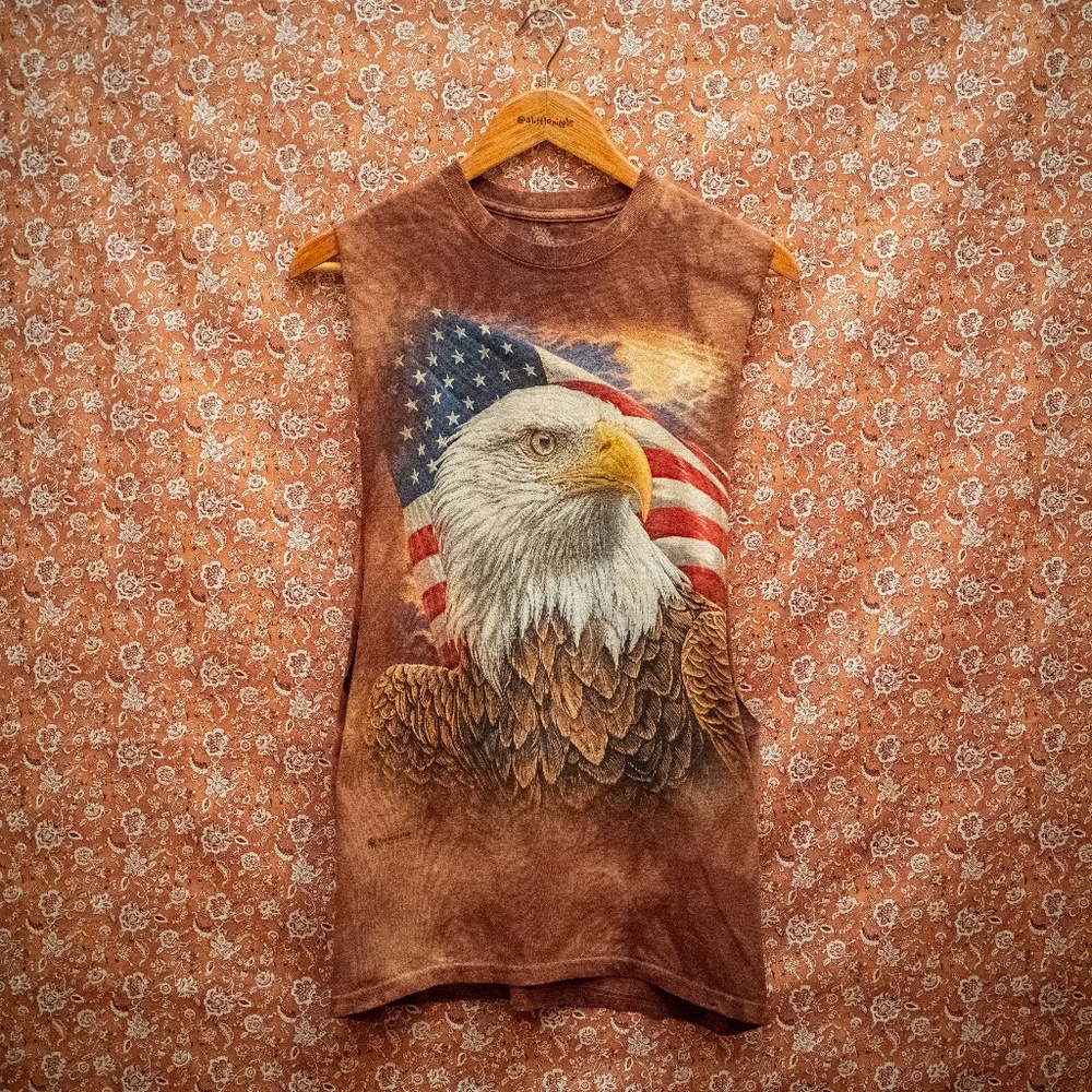 USA Fourth of July Eagle The Mountain Tank Top